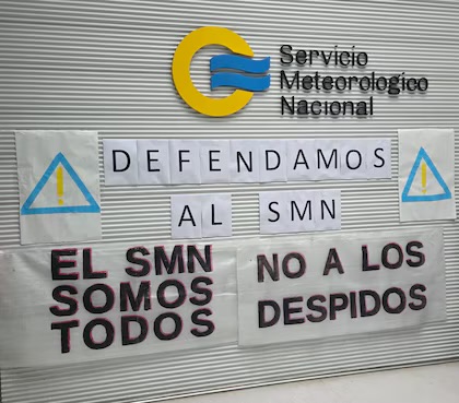 Paro en el Servicio Meteorológico Nacional: trabajadores alertan por despidos del 30% del personal