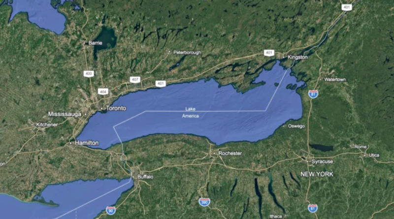 En plena disputa comercial, Trump cambió por decreto el nombre del lago Ontario a «Lago América» y Google Maps ya lo acató