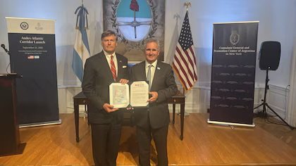 Argentina firmó con Estados Unidos el «Corredor Andes-Atlántico», un acuerdo de inversiones estratégico